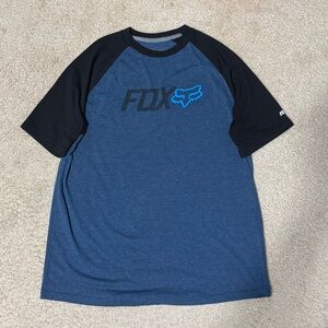 Fox Men's Navy and Black Short Sleeve Tee